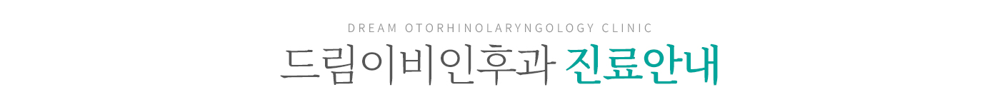 드림이비인후과 진료안내