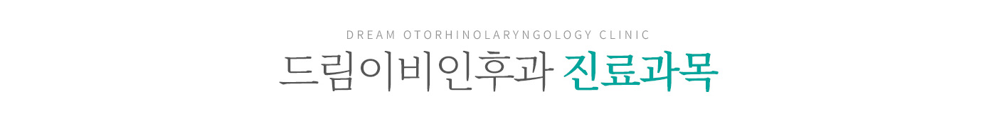 드림이비인후과 진료과목